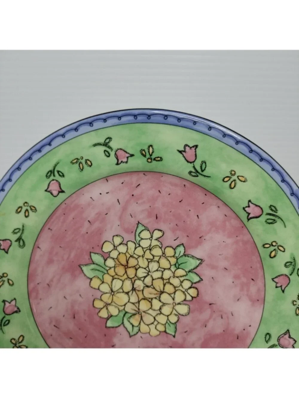 Sango Watercolor Blueberry Sky Salad Plates  7 3/4